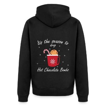 Cadeaux de Noël Noël - Veste à capuche bio Premium Unisexe - noir - Dos - Nico (187cm)