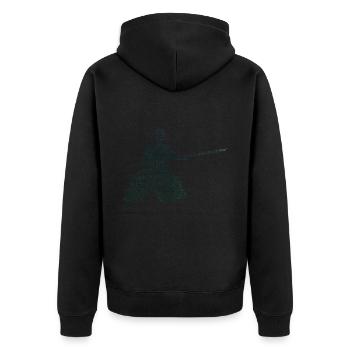 Men's Martial Arts Aikido Aikidoka Women's Martial - Unisex Premium Organic Zip Hoodie - black - Back - Nico (187cm)