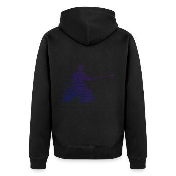 Arts martiaux féminins hommes Aïkido Arts martiaux - Veste à capuche bio Premium Unisexe - noir - Dos - Nico (187cm)