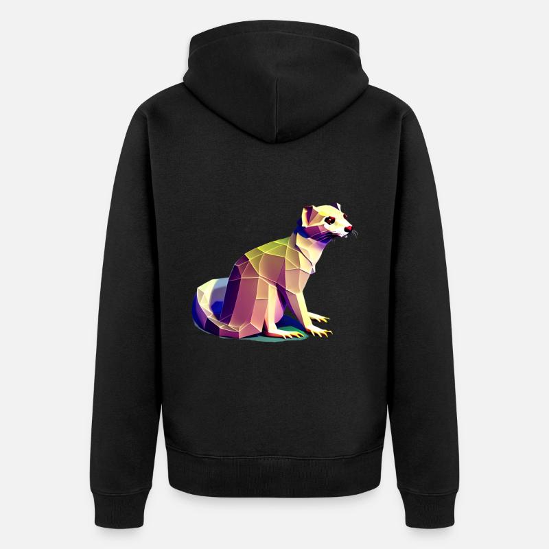 Furets polygonaux - Veste à capuche bio Premium Unisexe - noir