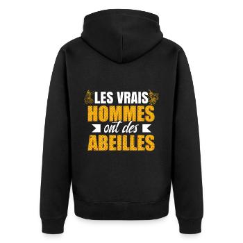 Homme Abeilles Apiculteur - Veste à capuche bio Premium Unisexe - noir - Dos - Nico (187cm)