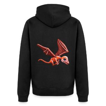 Ptérodactyle volant - Veste à capuche bio Premium Unisexe - noir - Dos - Nico (187cm)