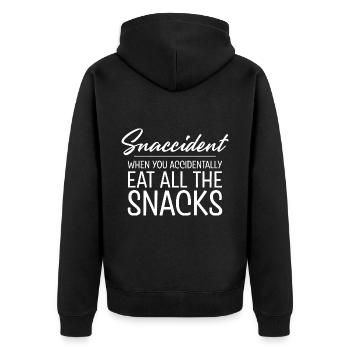 Snaccident, quand vous mangez toutes les collations - Veste à capuche bio Premium Unisexe - noir - Dos - Nico (187cm)