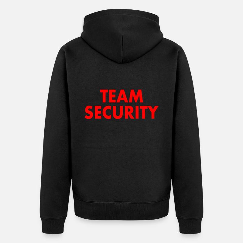 Team security - Veste à capuche bio Premium Unisexe - noir
