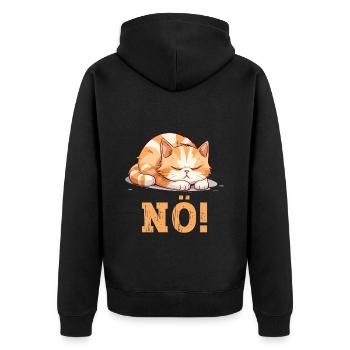 Nope Just Nope No No Cat Cat Funny Saying - Unisex Premium Organic Zip Hoodie - black - Back - Nico (187cm)