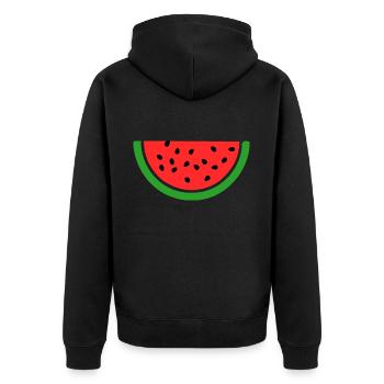 pastèque - Veste à capuche bio Premium Unisexe - noir - Dos - Nico (187cm)
