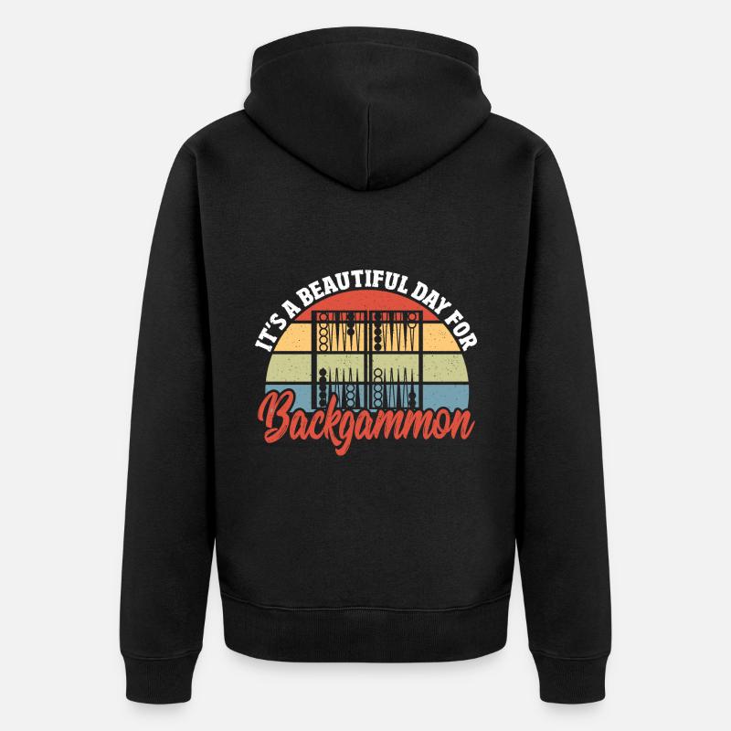 Backgammon - Veste à capuche bio Premium Unisexe - noir