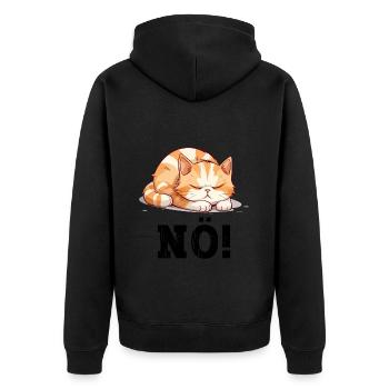 Nope Just Nope No No Cat Cat Funny Saying - Unisex Premium Organic Zip Hoodie - black - Back - Nico (187cm)