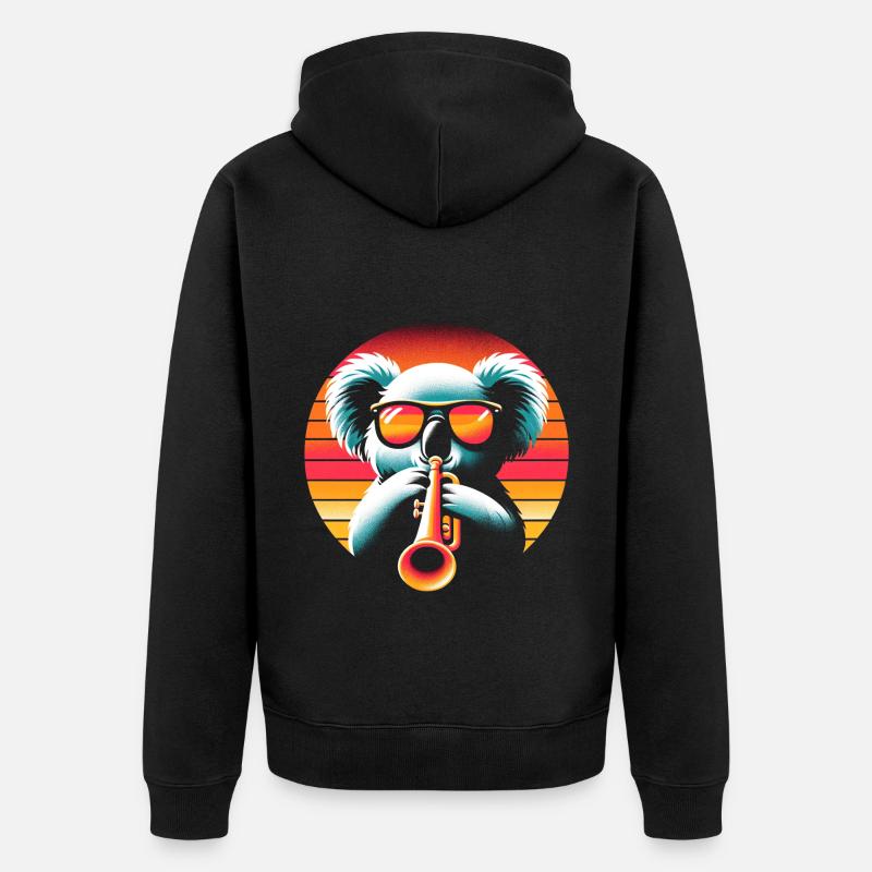 Trompette Koala - Veste à capuche bio Premium Unisexe - noir