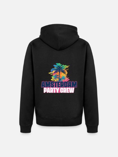 Amsterdam Party Crew Holiday - Unisex Premium Organic Zip Hoodie - black