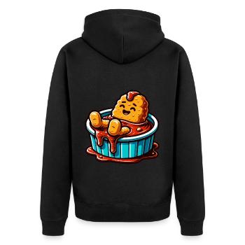 Fried Chicken Chicken Wings Chicken Gift - Unisex Premium Organic Zip Hoodie - black - Back - Nico (187cm)