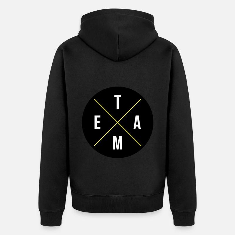 Team Kreis - Unisex Premium Bio Zip Hoodie - Schwarz