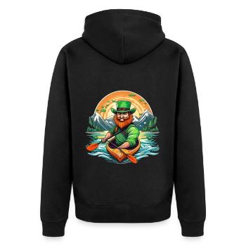 Kayak Trèfle de la Saint-Patrick - Veste à capuche bio Premium Unisexe - noir - Dos - Nico (187cm)