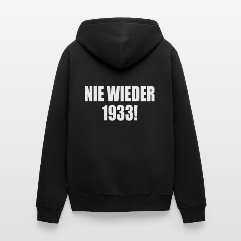 Never again 1933 Unisex Premium Organic Zip Hoodie