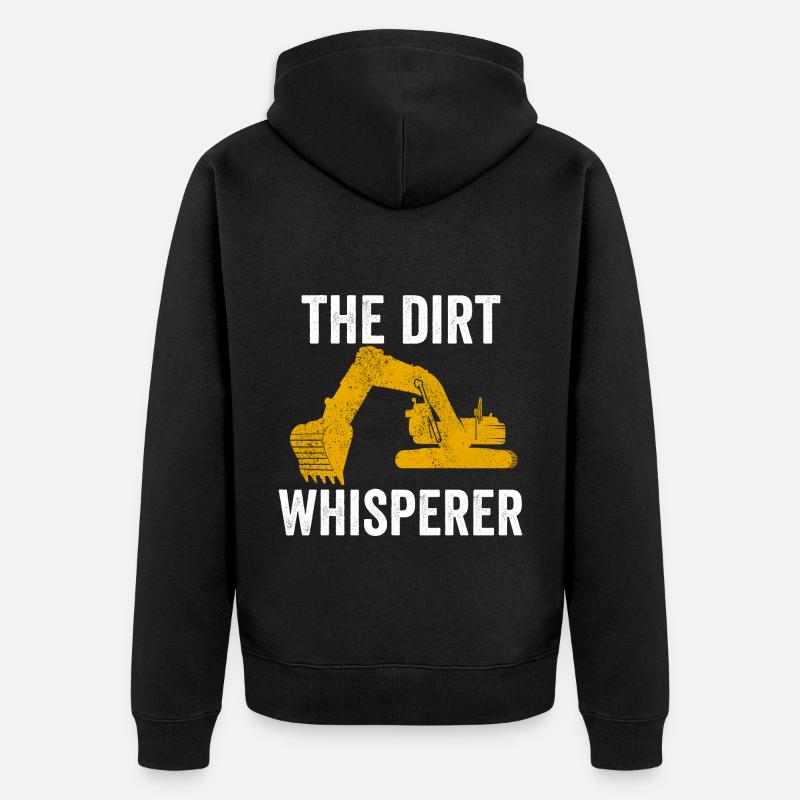 Ouvrier du bâtiment excavatrice - Veste à capuche bio Premium Unisexe - noir