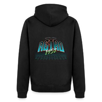 1952 Year of birth Year of manufacture Birthday - Unisex Premium Organic Zip Hoodie - black - Back - Nico (187cm)