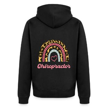 Chiropraticien Physiothérapeute Cœur I Cadeau - Veste à capuche bio Premium Unisexe - noir - Dos - Nico (187cm)