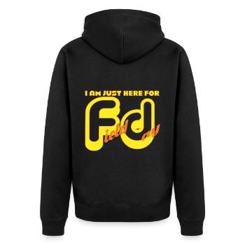 I'm Just Here For Field Day 18 - Unisex Premium Organic Zip Hoodie - black - Back - Nico (187cm)