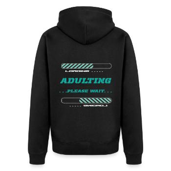 18e anniversaire Adulte Dix-huit ans - Veste à capuche bio Premium Unisexe - noir - Dos - Nico (187cm)