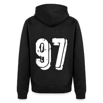 97 Number jersey - Unisex Premium Organic Zip Hoodie - black - Back - Nico (187cm)