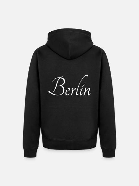 Berlin - Unisex Premium Bio Zip Hoodie - Schwarz