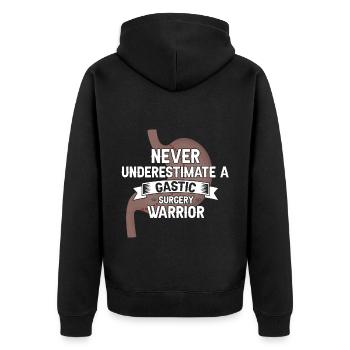 Gastric Bypass and Gastric Bypass Operation Design - Unisex Premium Organic Zip Hoodie - black - Back - Nico (187cm)