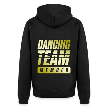 Dancing Team - Unisex Premium Bio Zip Hoodie - Schwarz - Hinten - Nico (187cm)