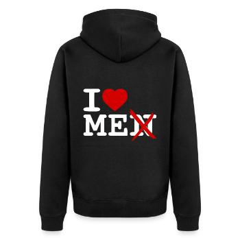 I love me - Veste à capuche bio Premium Unisexe - noir - Dos - Nico (187cm)