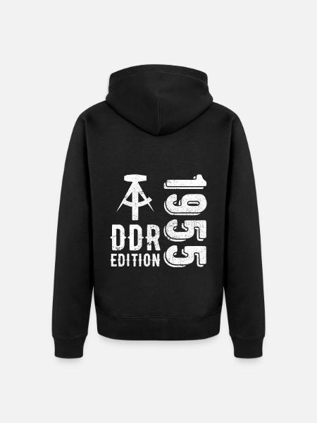 DDR 1955 Edition Geschenk - Unisex Premium Bio Zip Hoodie - Schwarz