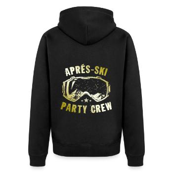 Après-ski Party Crew Dire - Veste à capuche bio Premium Unisexe - noir - Dos - Nico (187cm)