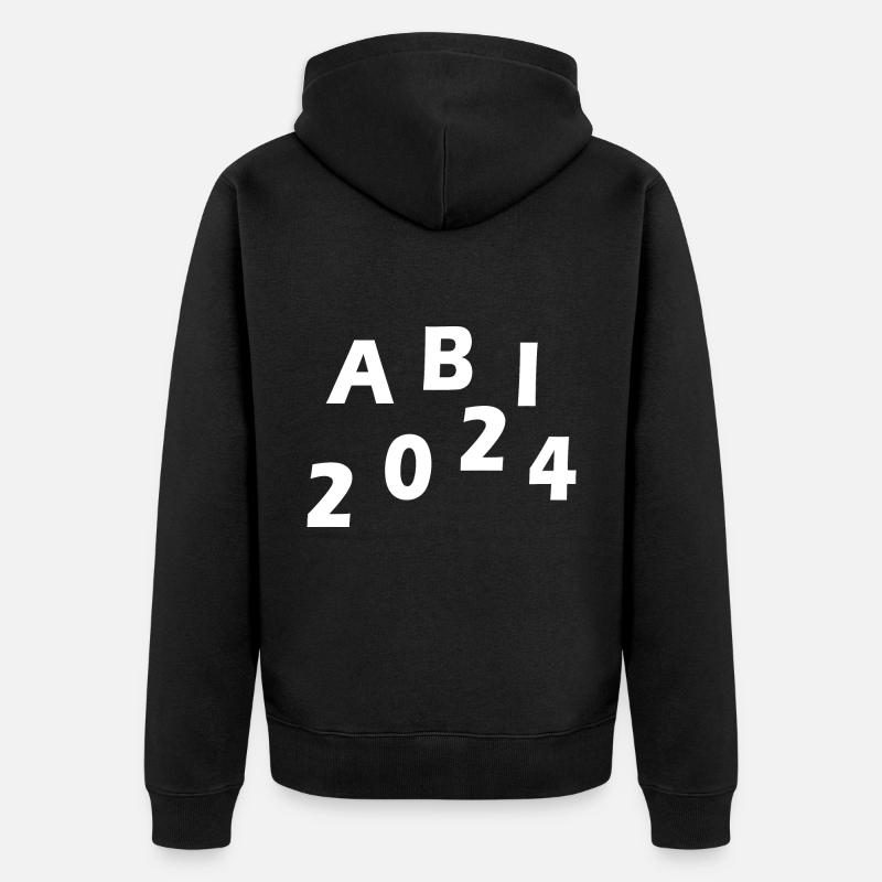 Abi 2024 - Unisex Premium Bio Zip Hoodie - Schwarz