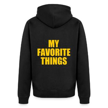 my favorite things - Veste à capuche bio Premium Unisexe - noir - Dos - Nico (187cm)