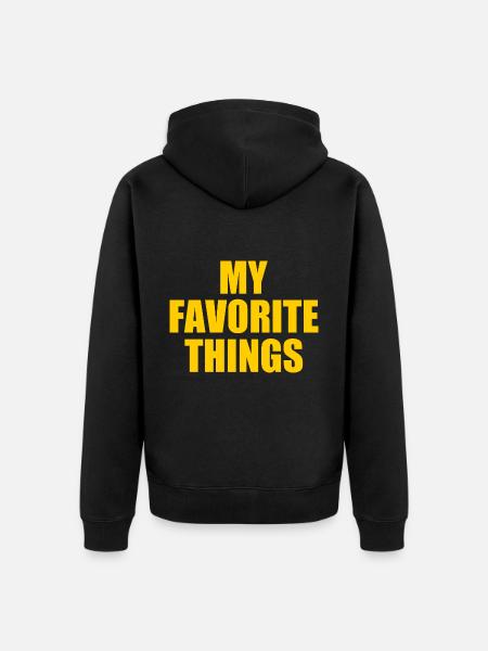 my favorite things - Unisex Premium Bio Zip Hoodie - Schwarz