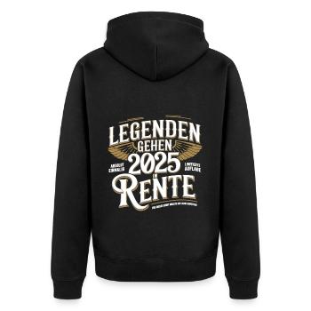 Legends to retire in 2025 Absolutely unique - Unisex Premium Organic Zip Hoodie - black - Back - Nico (187cm)