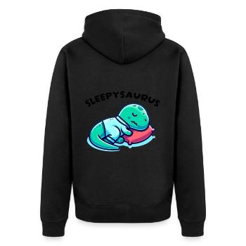 Sleepysaurus Official Sleep Outfit Chemise de nuit - Veste à capuche bio Premium Unisexe - noir - Dos - Nico (187cm)