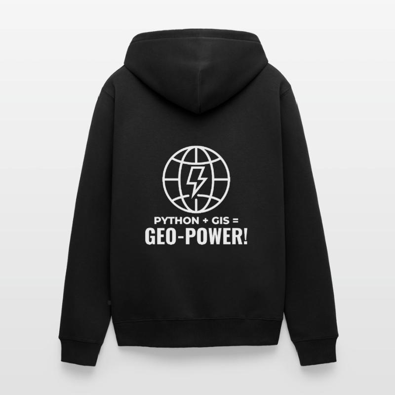 Python GIS Geo-Power Programming Geospatial Unisex Premium Organic Zip Hoodie