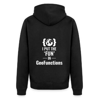 GeoFunctions Développeur SIG Fun - Veste à capuche bio Premium Unisexe - noir - Dos - Nico (187cm)