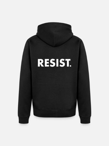 Resist - Unisex Premium Organic Zip Hoodie - black