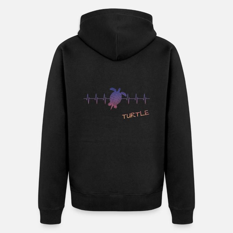 Turtle turtle - Unisex Premium Bio Zip Hoodie - Schwarz