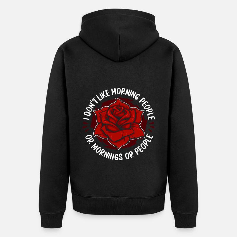 Rose Rosen Rosengewächs Garten Gärtner - Unisex Premium Bio Zip Hoodie - Schwarz