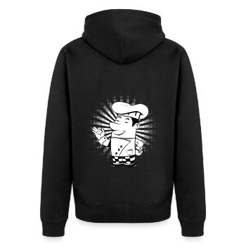 Dessin animé Cook - Veste à capuche bio Premium Unisexe - noir - Dos - Nico (187cm)