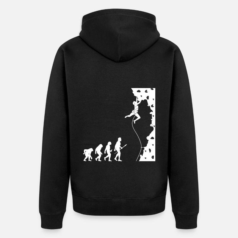 Kletterer Evolution Bouldering Climber - Unisex Premium Organic Zip Hoodie - black