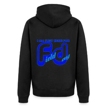 I'm Just Here For Field Day 18 - Unisex Premium Organic Zip Hoodie - black - Back - Nico (187cm)
