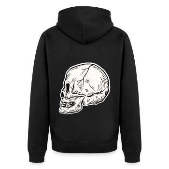 Skull Skeleton Skull Horror Cadeau d’Halloween - Veste à capuche bio Premium Unisexe - noir - Dos - Nico (187cm)