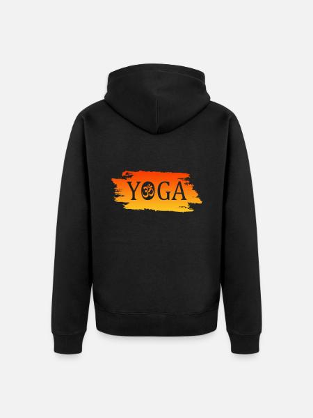 Yoga Om Namaste - Unisex Premium Bio Zip Hoodie - Schwarz