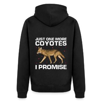 Conception de coyote pour les réacteurs de coyote - Veste à capuche bio Premium Unisexe - noir - Dos - Nico (187cm)