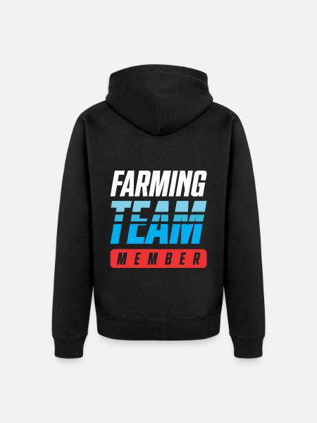 Farming Team - Unisex Premium Bio Zip Hoodie - Schwarz