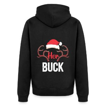 Cadeaux de Noël Noël - Veste à capuche bio Premium Unisexe - noir - Dos - Nico (187cm)