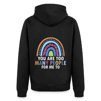Dyslexia Therapy for Dyslexia Month - Unisex Premium Organic Zip Hoodie - black - Back - Nico (187cm)