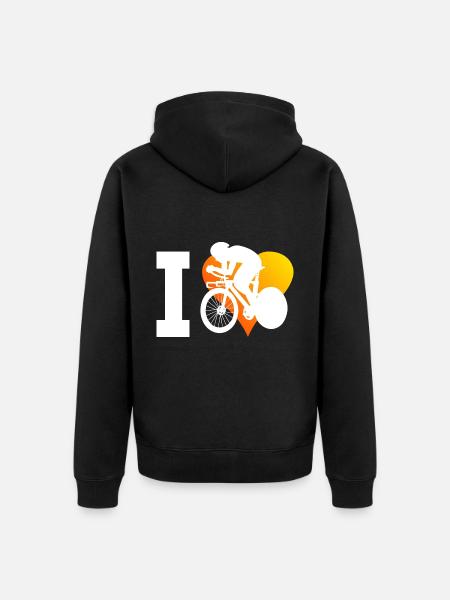 Herren Damen Rennrad Roadbike Road Bike Rennradfah - Premium økologisk unisex-hættejakke - sort